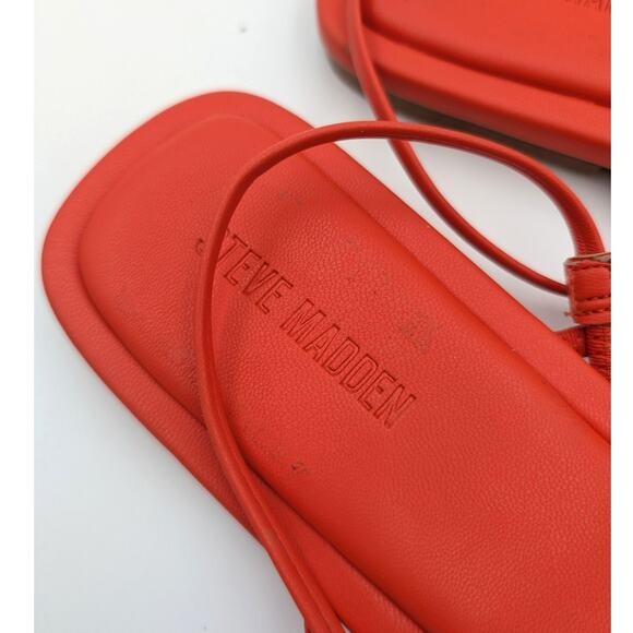 Steve Madden Lynley Women's Slingback Sandals Square Toe Orange Size US8.5M - Picture 7 of 12